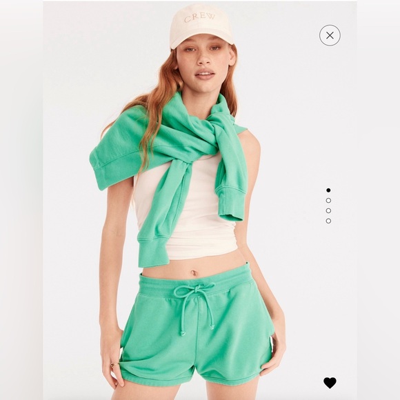 J. Crew University Terry Crewneck Sweatshirt in Classic Green - Picture 6 of 8